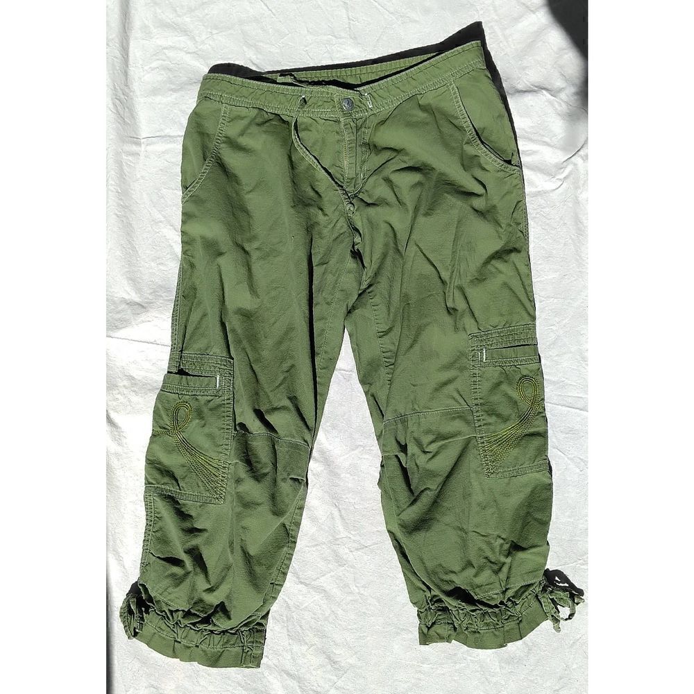 PrAna Breathe Hiking Pants Size XS Green stretch Capri